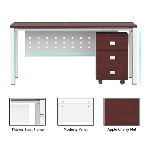Figura 72-14 Apple Cherry Modern Workstation Material-Melamine on MDF