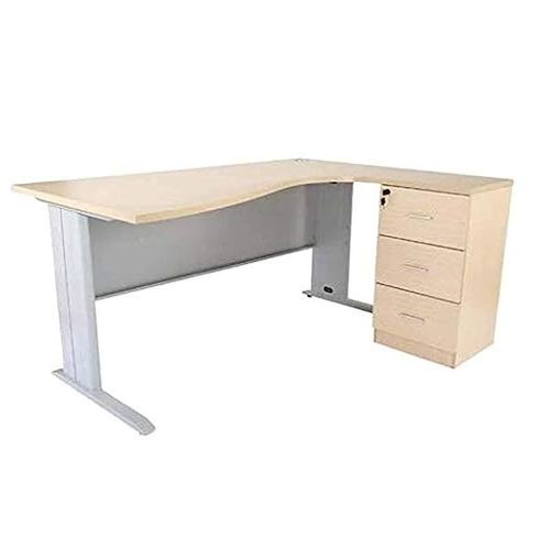 Stazion Modern Office Workstation Desk (160cm, Oak)
