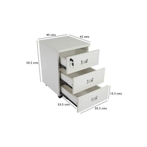 Stazion 1260 Modern Office Desk With Drawers (120Cm) (With Drawers, White)