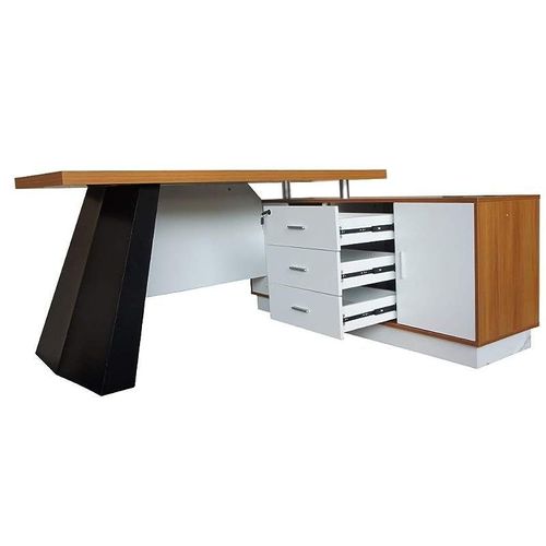 Elegante 191-16 Modern Executive Desk Light Walnut, Ele-191-16-LIT-WAl