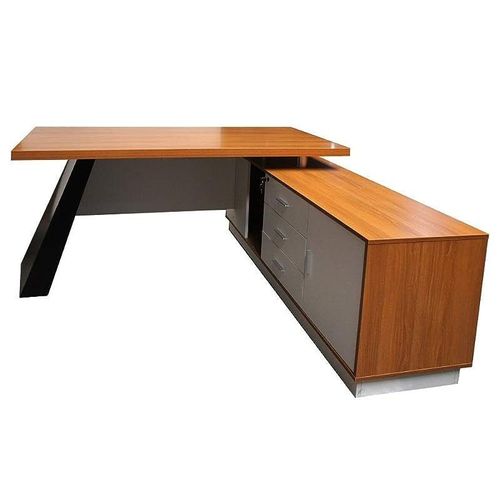 Elegante 191-16 Modern Executive Desk Light Walnut, Ele-191-16-LIT-WAl