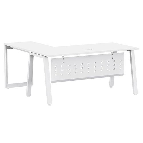 Bentuk Workstations (160cms, White - Without Drawer)