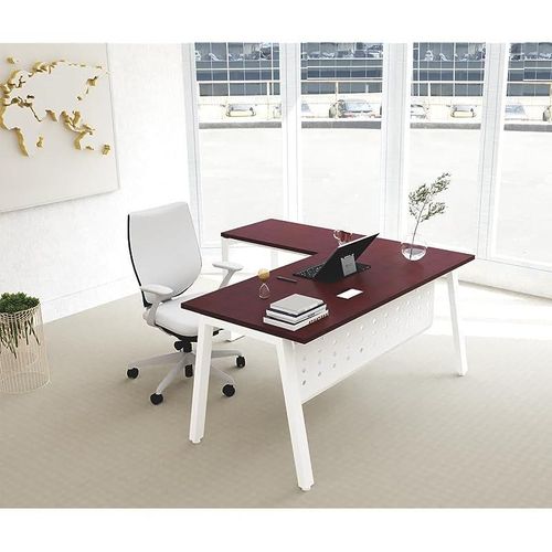 Bentuk Workstations (160cms, Apple Cherry - Without Drawer)