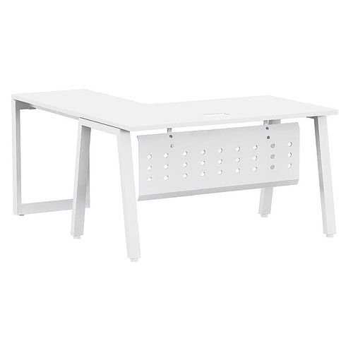 Bentuk Workstations (140cms, White - Without Drawer)