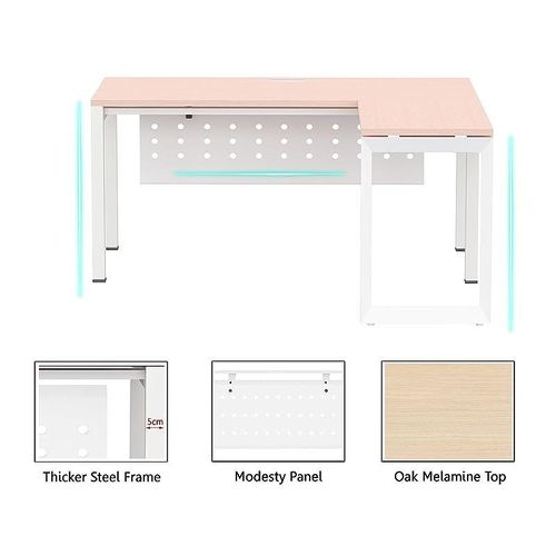Figura 72-14L Modern Workstation Without Drawer (140cm, Oak)