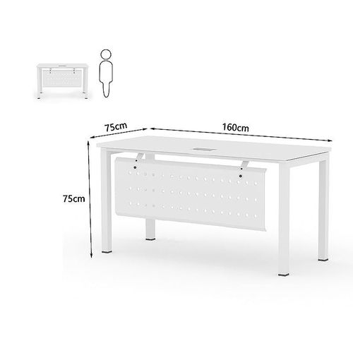 Figura 72-16 Modern Workstation Drawer WDRAWER (160cm, White)