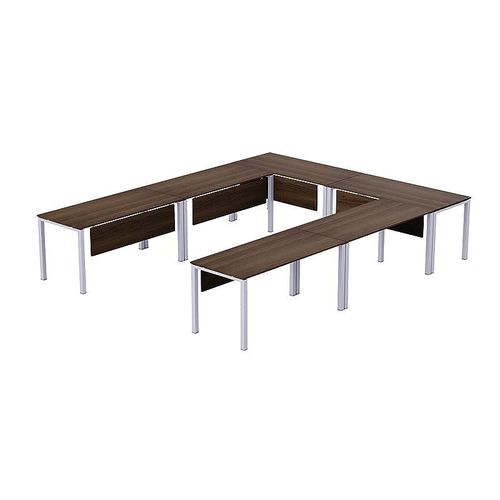 Figura 72-12 12 Seater Stylish U-Shaped Conference-Meeting Table for Office, Conference Room, Meeting Room- Dark Walnut for Office, Conference Room, Meeting Room