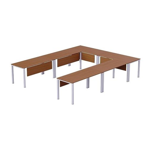 Figura 72-12 12 Seater -Shaped Conference-Meeting Table for Office, Conference Room, Meeting Room- Light Walnut for Office, Conference Room, Meeting Room