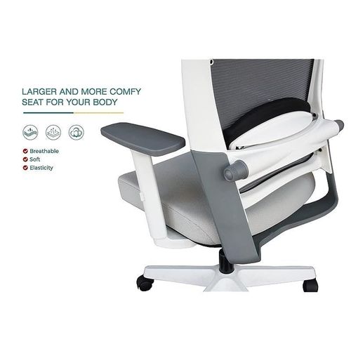 068 Fulkrum Mid Back Mesh Chair for Office Home Living Room Chair, Conference Chair - White