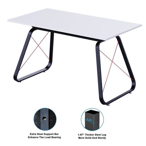 Home Office Computer Desk (146cm All Black Gaming Table)