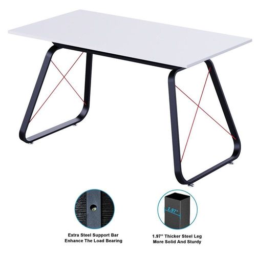 Home Office Computer Desk (146cm All Black Gaming Table)