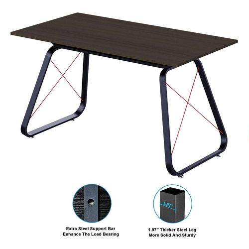 Home Office Computer Desk (146cm All Black Gaming Table)