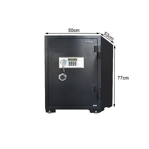 Large Safe for Home Office with LCD Display and Digital Combination Lock, Emergency keys, Fire Resistant â€“ Black (Size 60x57x100cm,180KG)