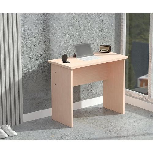 Limited Edition Modern Executive Study Desks With Round Desktop Power Module - Oak