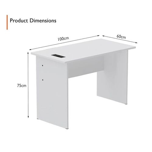 Writing Table With Desktop Socket And USB AC Port - White