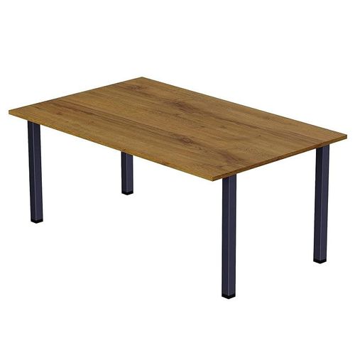 Modern Wooden Dining Table 4-Seater U-Leg - Cognac Brown Sherman Oak