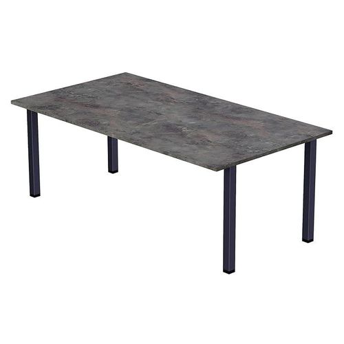 Modern Wooden Dining Table 6-Seater U-Leg - Anthracite