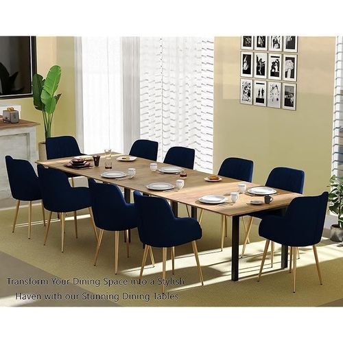Modern Wooden Dining Table 10-Seater U-Leg - Cognac Brown Sherman Oak