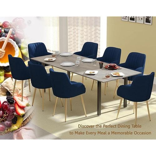 Modern Wooden Dining Table 8-Seater U-Leg - Anthracite