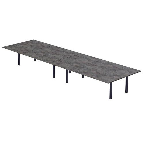Modern Wooden Dining Table 10-Seater U-Leg - Anthracite