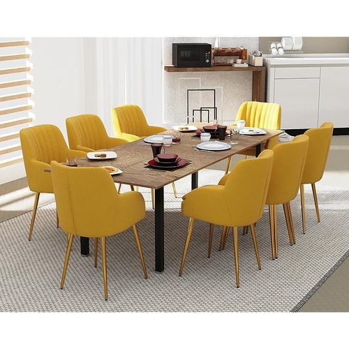 Modern Wooden Dining Table 8-Seater U-Leg - Tobacco Halifax Oak
