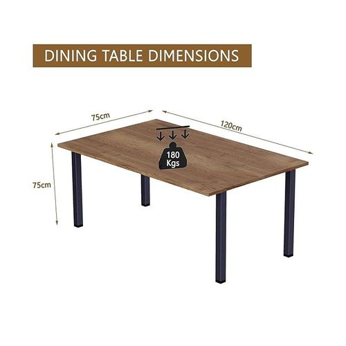 Modern Wooden Dining Table 4-Seater U-Leg - Tobacco Halifax Oak