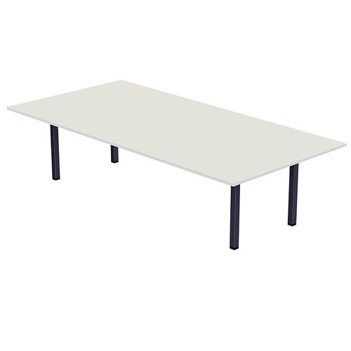 Modern Wooden Dining Table 8-Seater U-Leg - Premium White