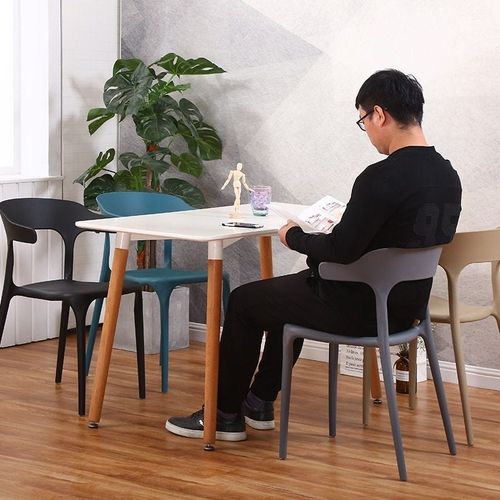 Decoration Dining Chairs Plastic Stacking Modern Molded Side Chair Modern Molded Kitchen and Dining Room Chair Indoor Outdoor 