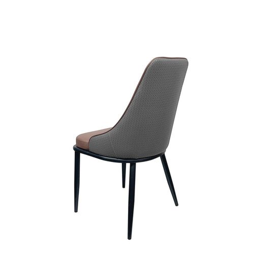 Maple Home Modern Dining Chair Artificial Leather Accent Armless Ordinary Comfortable Backrest Metal Legs Upholstered Kitchen Dining Restaurant Furniture