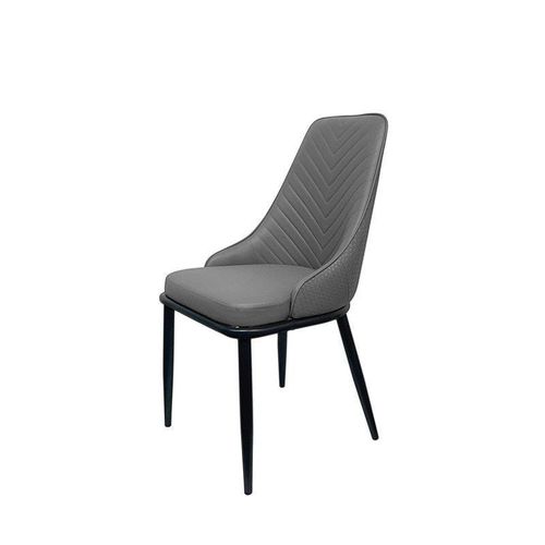 Maple Home Modern Dining Chair Artificial Leather Accent Armless Ordinary Comfortable Backrest Metal Legs Upholstered Kitchen Dining Restaurant Furniture