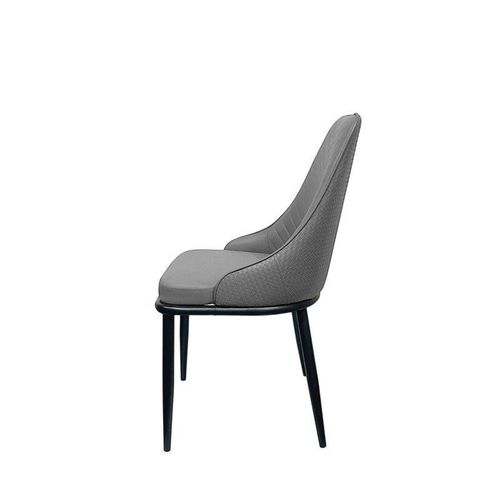 Maple Home Modern Dining Chair Artificial Leather Accent Armless Ordinary Comfortable Backrest Metal Legs Upholstered Kitchen Dining Restaurant Furniture
