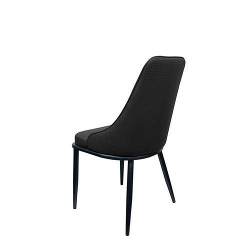 Maple Home Modern Dining Chair Artificial Leather Accent Armless Ordinary Comfortable Backrest Metal Legs Upholstered Kitchen Dining Restaurant Furniture