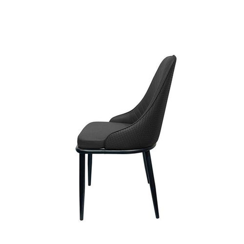 Maple Home Modern Dining Chair Artificial Leather Accent Armless Ordinary Comfortable Backrest Metal Legs Upholstered Kitchen Dining Restaurant Furniture