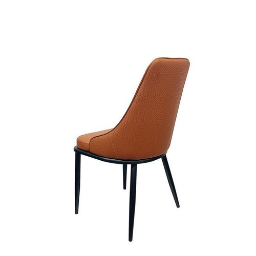 Maple Home Modern Dining Chair Artificial Leather Accent Armless Ordinary Comfortable Backrest Metal Legs Upholstered Kitchen Dining Restaurant Furniture