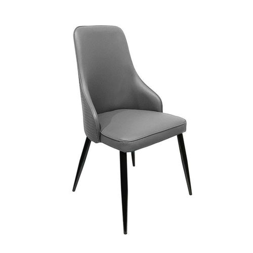 Maple Home Modern Dining Chair Artificial Leather Accent Armless Ordinary Comfortable Backrest Metal Legs Upholstered Kitchen Dining Restaurant Furniture
