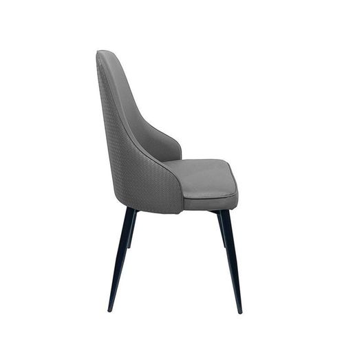 Maple Home Modern Dining Chair Artificial Leather Accent Armless Ordinary Comfortable Backrest Metal Legs Upholstered Kitchen Dining Restaurant Furniture