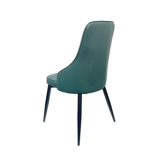 Maple Home Modern Dining Chair Artificial Leather Accent Armless Ordinary Comfortable Backrest Metal Legs Upholstered Kitchen Dining Restaurant Furniture