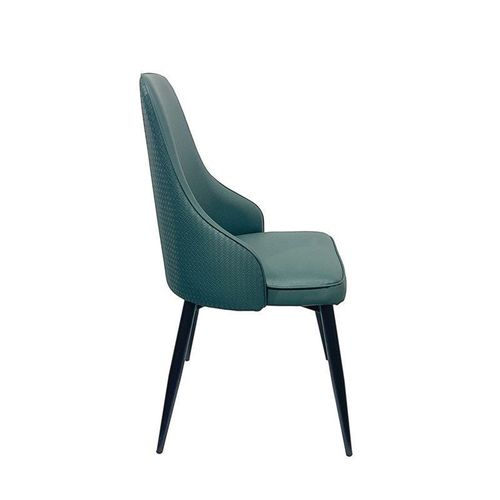 Maple Home Modern Dining Chair Artificial Leather Accent Armless Ordinary Comfortable Backrest Metal Legs Upholstered Kitchen Dining Restaurant Furniture