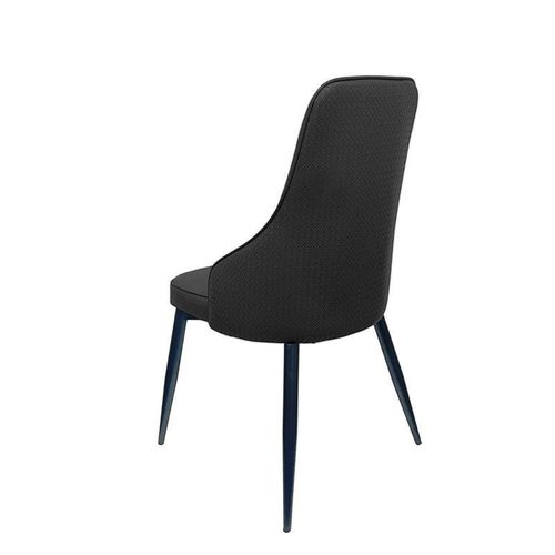 Maple Home Modern Dining Chair Artificial Leather Accent Armless Ordinary Comfortable Backrest Metal Legs Upholstered Kitchen Dining Restaurant Furniture