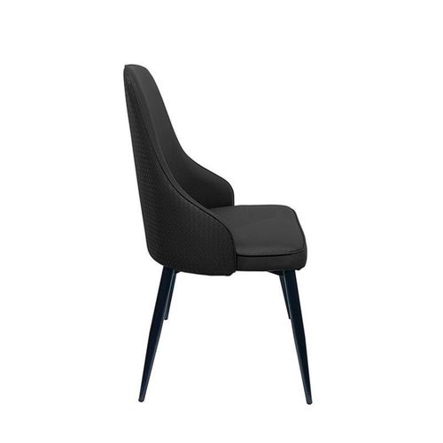 Maple Home Modern Dining Chair Artificial Leather Accent Armless Ordinary Comfortable Backrest Metal Legs Upholstered Kitchen Dining Restaurant Furniture
