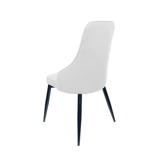 Maple Home Modern Dining Chair Artificial Leather Accent Armless Ordinary Comfortable Backrest Metal Legs Upholstered Kitchen Dining Restaurant Furniture