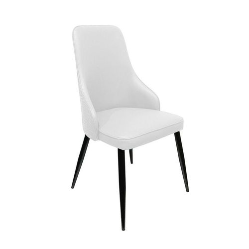 Maple Home Modern Dining Chair Artificial Leather Accent Armless Ordinary Comfortable Backrest Metal Legs Upholstered Kitchen Dining Restaurant Furniture
