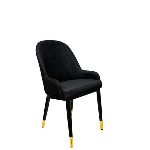 Maple Home Leather Dining Arm Chair Modern Accent Wide Back Comfy Upholstered Kitchen Living Dining Room Furniture With Metal Legs 