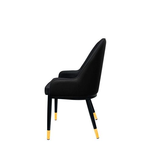 Maple Home Leather Dining Arm Chair Modern Accent Wide Back Comfy Upholstered Kitchen Living Dining Room Furniture With Metal Legs 