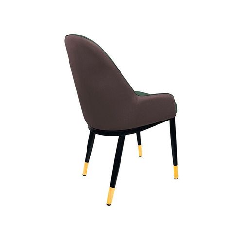 Maple Home Leather Dining Arm Chair Modern Accent Wide Back Comfy Upholstered Kitchen Living Dining Room Furniture With Metal Legs 