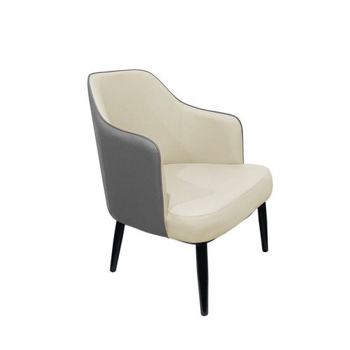 Maple Home Leather Accent Arm Dining Chair Wide Back With Metal Legs Kitchen Living Room Furniture