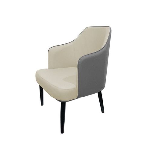 Maple Home Leather Accent Arm Dining Chair Wide Back With Metal Legs Kitchen Living Room Furniture