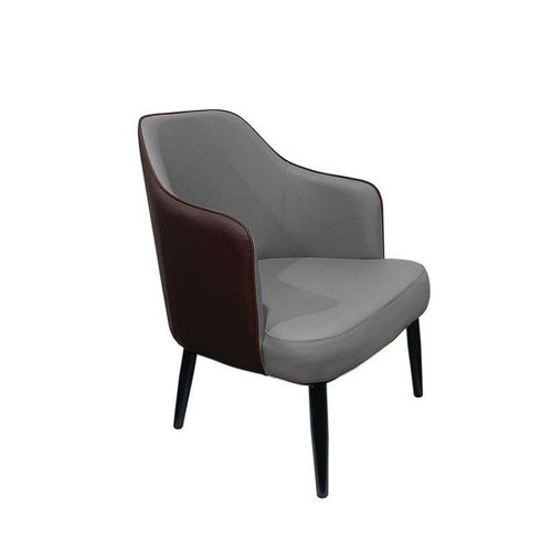 Maple Home Leather Accent Arm Dining Chair Wide Back With Metal Legs Kitchen Living Room Furniture