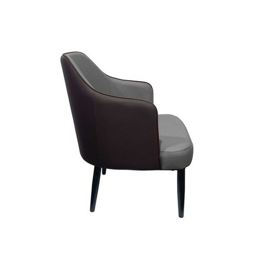 Maple Home Leather Accent Arm Dining Chair Wide Back With Metal Legs Kitchen Living Room Furniture