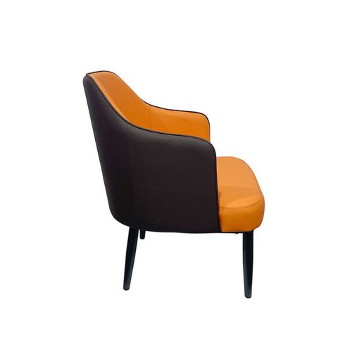 Maple Home Leather Accent Arm Dining Chair Wide Back With Metal Legs Kitchen Living Room Furniture